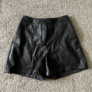 Express High Waisted Vegan Leather Shorts